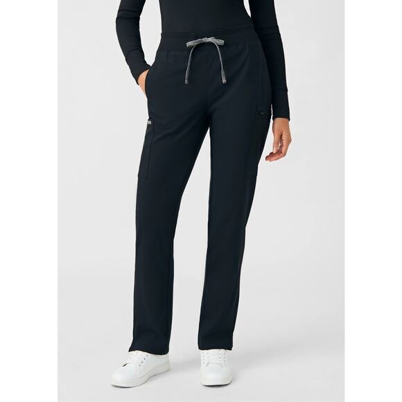 Landau Forward 5-Pocket Rib Knit Waistband Cargo Scrub Pant Black Small NWT - Picture 1 of 8